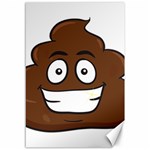 Emoji Poop Canvas 12  x 18 