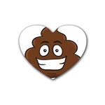 Emoji Poop Rubber Coaster (Heart)