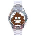 Emoji Poop Stainless Steel Analogue Watch