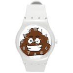 Emoji Poop Round Plastic Sport Watch (M)