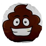 Emoji Poop Large 18  Premium Round Cushion 