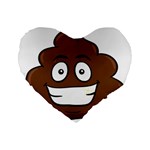 Emoji Poop Standard 16  Premium Heart Shape Cushion 