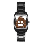 Emoji Poop Stainless Steel Barrel Watch