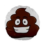 Emoji Poop Standard 15  Premium Flano Round Cushion 