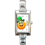 St patricks Emoji  Rectangle Italian Charm Watch