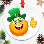 St patricks Emoji  Ornament (Round)