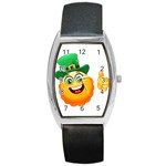 St patricks Emoji  Barrel Style Metal Watch