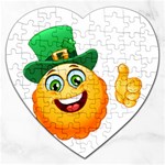 St patricks Emoji  Jigsaw Puzzle (Heart)