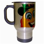 St patricks Emoji  Travel Mug (Silver Gray)