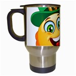 St patricks Emoji  Travel Mug (White)