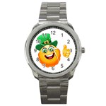 St patricks Emoji  Sport Metal Watch