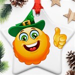 St patricks Emoji  Star Ornament (Two Sides)