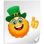 St patricks Emoji  Canvas 8  x 10 