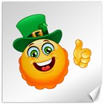 St patricks Emoji  Canvas 12  x 12 