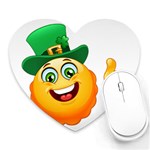 St patricks Emoji  Heart Mousepad