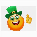 St patricks Emoji  Large Glasses Cloth