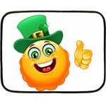 St patricks Emoji  Double Sided Fleece Blanket (Mini)