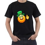 St patricks Emoji  Men s T-Shirt (Black)