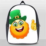 St patricks Emoji  School Bag (Large)