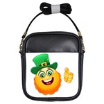 St patricks Emoji  Girls Sling Bag