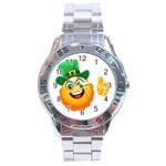 St patricks Emoji  Stainless Steel Analogue Watch