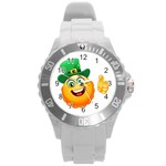 St patricks Emoji  Round Plastic Sport Watch (L)