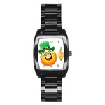 St patricks Emoji  Stainless Steel Barrel Watch