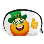 St patricks Emoji  Accessory Pouch (Large)