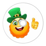 St patricks Emoji  CD Wall Clock