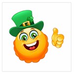 St patricks Emoji  Large Satin Scarf (Square)