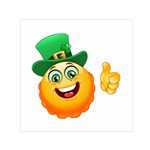 St patricks Emoji  Small Satin Scarf (Square)