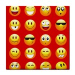 Red Emoji Tile Coaster