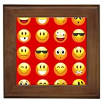 Red Emoji Framed Tile