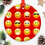 Red Emoji Ornament (Round)