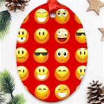 Red Emoji Ornament (Oval)