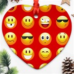 Red Emoji Ornament (Heart)