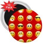 Red Emoji 3  Magnet (10 pack)