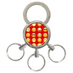 Red Emoji 3-Ring Key Chain