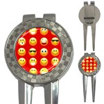 Red Emoji 3-in-1 Golf Divot