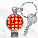 Red Emoji Nail Clippers Key Chain