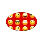 Red Emoji Sticker (Oval)