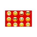 Red Emoji Sticker (Rectangular)