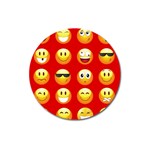 Red Emoji Magnet 3  (Round)