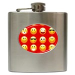 Red Emoji Hip Flask (6 oz)