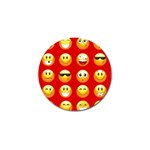 Red Emoji Golf Ball Marker