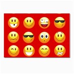 Red Emoji Postcard 4  x 6 