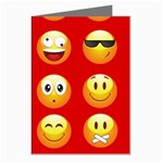 Red Emoji Greeting Cards (Pkg of 8)