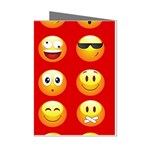 Red Emoji Mini Greeting Cards (Pkg of 8)