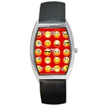 Red Emoji Barrel Style Metal Watch