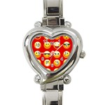 Red Emoji Heart Italian Charm Watch